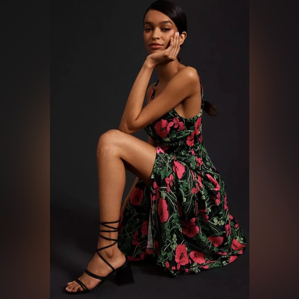NWOT Anthropologie Ruched Midi Dress